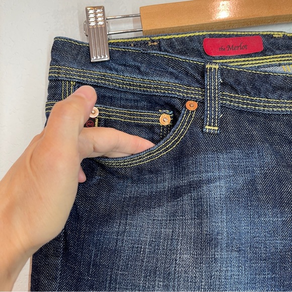 AG Adriano Goldschmied The Merlot Low Rise Bootcut Jeans Dark Wash - Picture 4 of 14